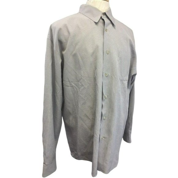 Pronto Uomo Mens Dress Oxford Shirt Tan Size XL Button L/S Tan Grey Checked - Picture 11 of 12
